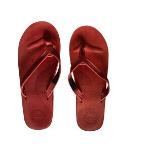 Ugg Womens Red Flip Flops Size 6